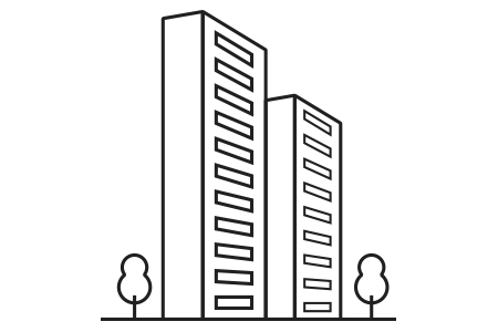 2 tower line icon